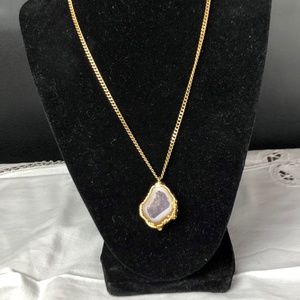 Purple Geode Cave Necklace